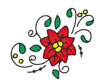 Fancy Poinsettias ( 7 Machine Embroidery Designs from ATW )