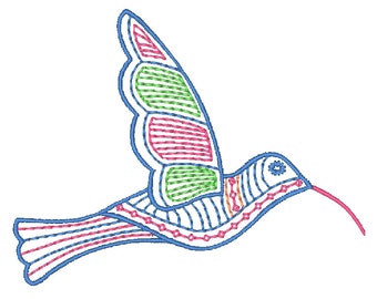 Lace Style Hummingbirds  Machine Embroidery Designs