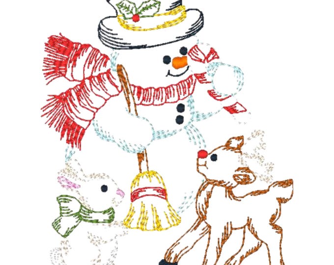 Christmas Color Line ( 10 Machine Embroidery Designs by ATW)   5X7 Hoop