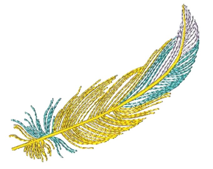Colorful Feathers  ( 10 Machine Embroidery Designs by ATW)  4X4 Hoop