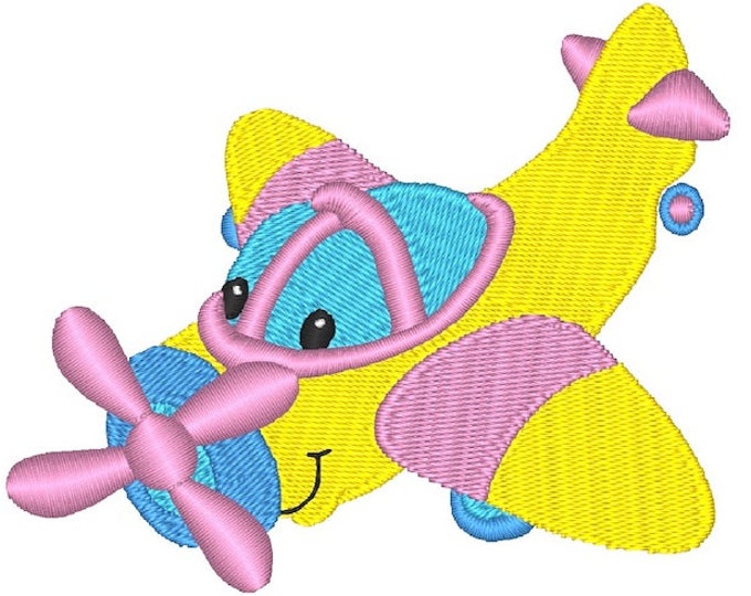 Fly With Me   [10 machine embroidery airplane designs for 4x4 hoop ] 10206