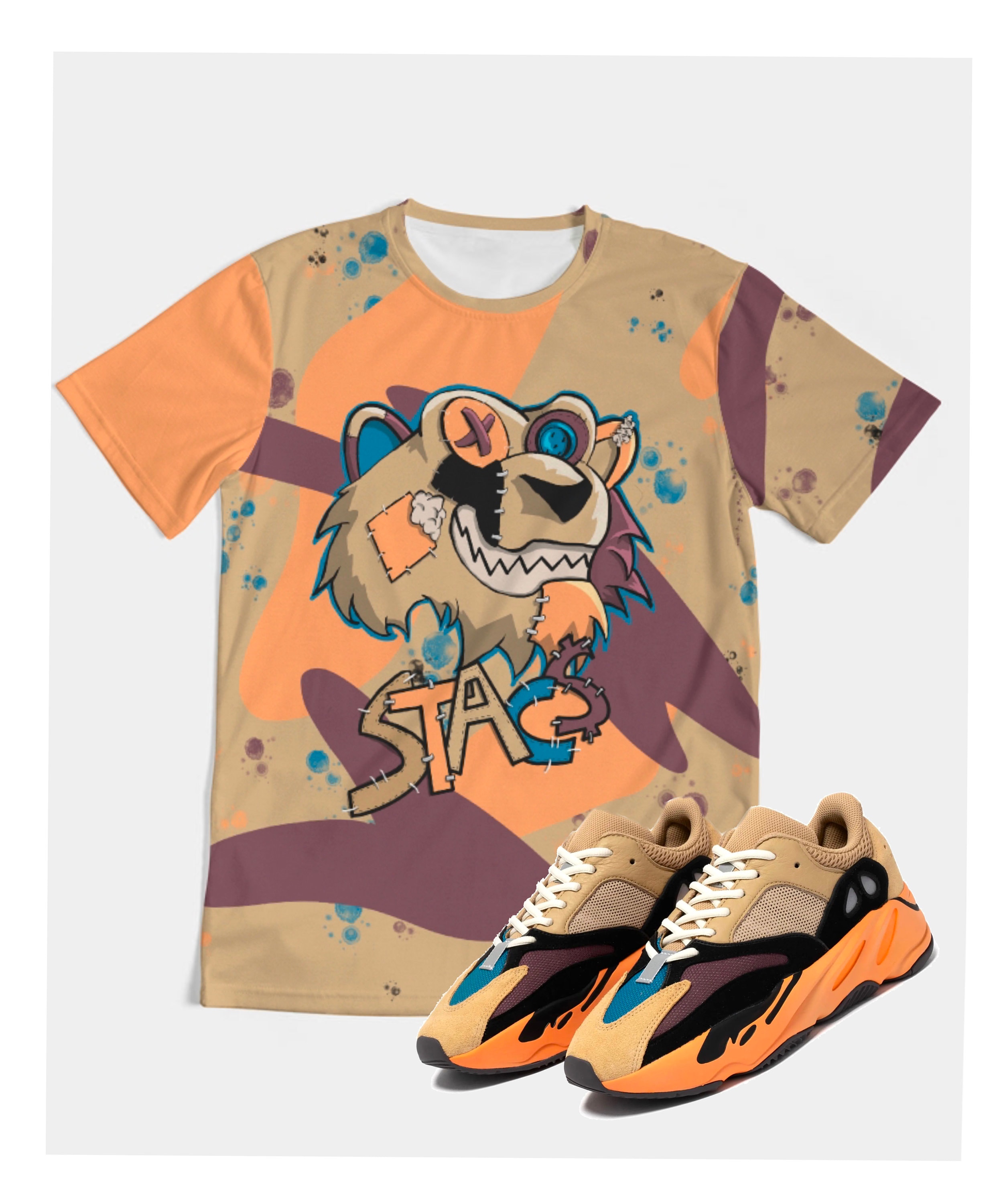 Yeezy Boost 700 Enflame Amber Matching Tee 700 Yeezy - Etsy