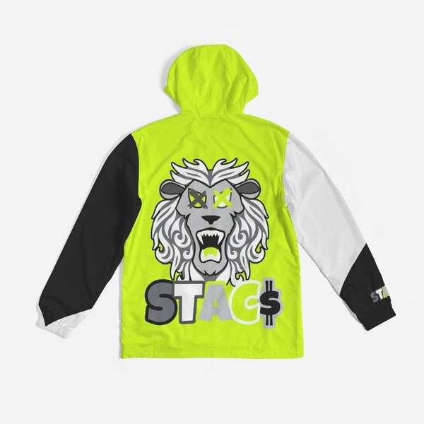 Veste pour Jordan 4 Neon Air Max 95 Jordan 4 Windbreaker Volt Green, White, Grey, Black Air Jordan 4 Hoodie par STACS Dead The Lyin