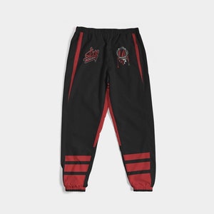 Jordan Bred 11 Track Pants | Jordan 11 Joggers | Jordan Bred Pants | Black and Red Bred Pants by STAC | Gimme Space Track Pants