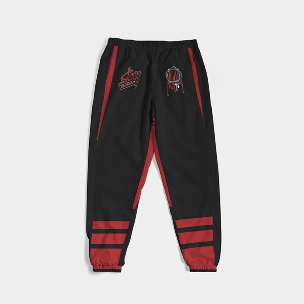 Jordan Bred 11 Track Pants | Jordan 11 Joggers | Jordan Bred Hose | Schwarz und rot gezüchtete Hosen von STAC | Gimme Space Track Hose