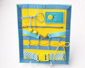 Montessori Busy Board: Fine Motor Skill Travel Toy