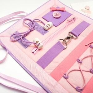 Montessori Quiet Book: Buckles, Zippers, and Laces Activity Toy