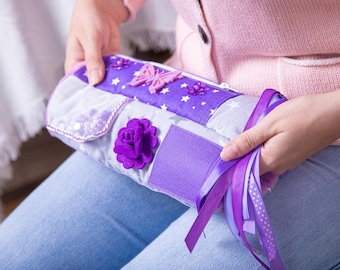 Handmade Sensory Fidget Muff for Dementia Aid, Alzheimer's Busy Hands Relief Pillow, Mothers Day Gift