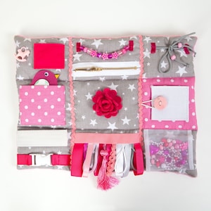 Tappetino da gioco per bambini - Tappetino sensoriale per attività - Sensoriale Montessori, Giocattolo in tessuto per bambini, Libro tranquillo per bambini, Giocattolo Fidget, Giocattolo in cotone per bambini, Regalo per baby shower