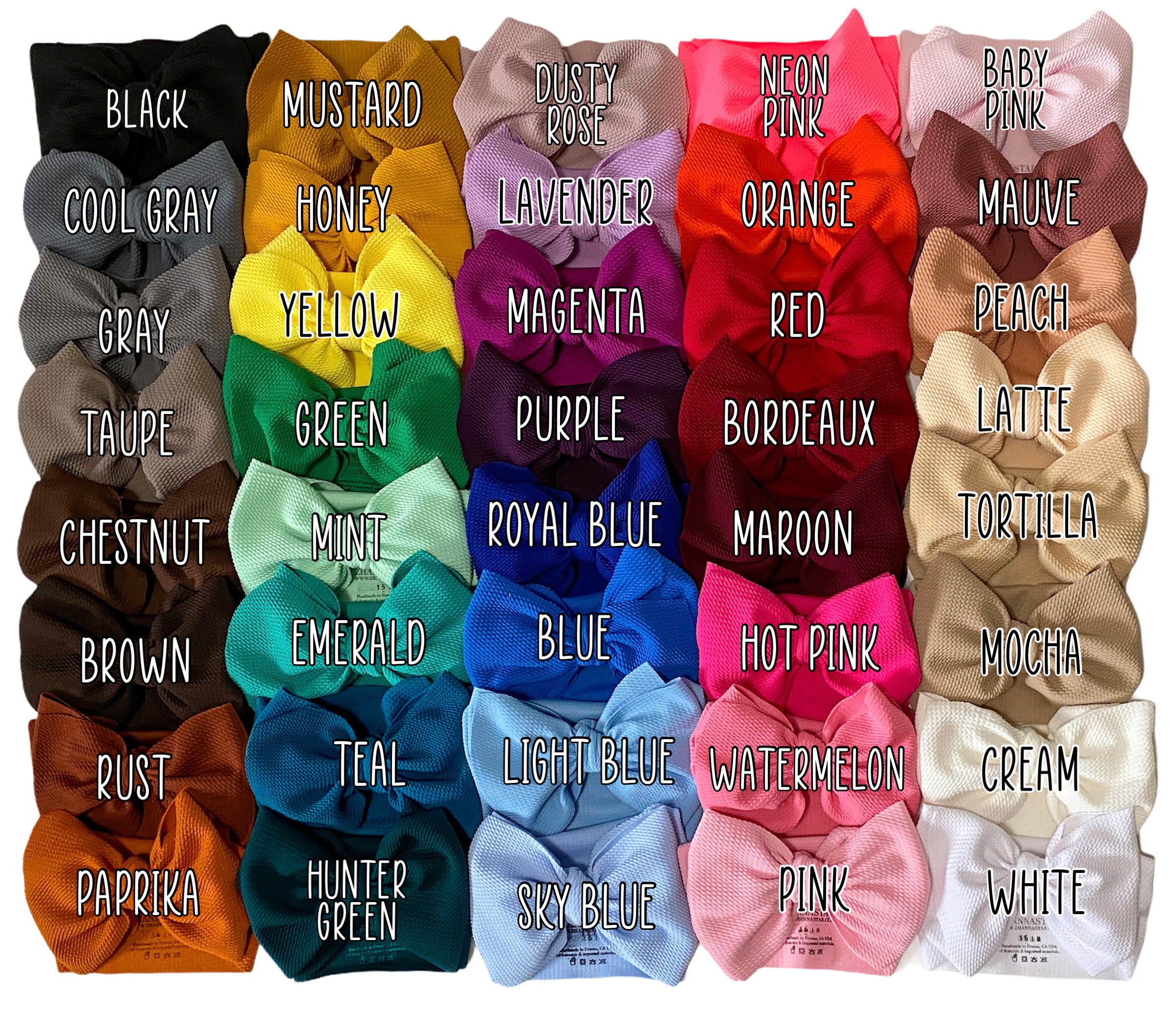 Big Messy Bow Headband, Bow Headwrap, Big Bows, Hand tied Bows, Baby …