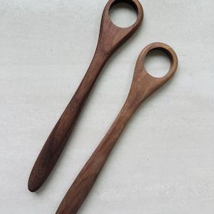 Handmade Walnut Wood Danish Dough Whisk: Sourdough Bread Stirrer, Gift Under 20