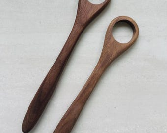Handmade Walnut Wood Danish Dough Whisk: Sourdough Bread Stirrer, Gift Under 20