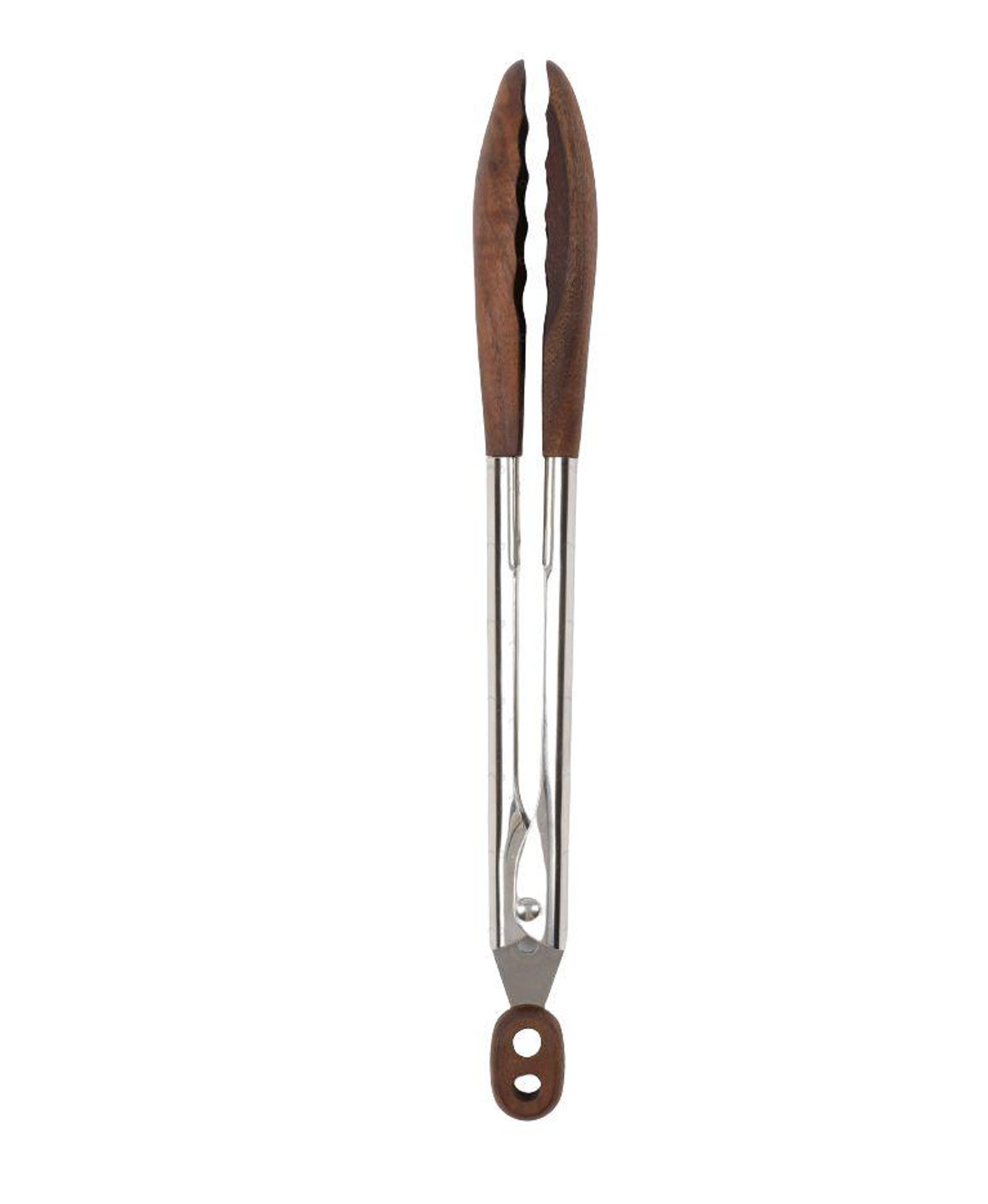 Walnut Wood Kitchen Utensil Set, Handcrafted Natural Cooking Tool, Nontoxic, Plastic-Free, Safe for Nonstick Cookware, Kitchen Wedding Gift - Tongs