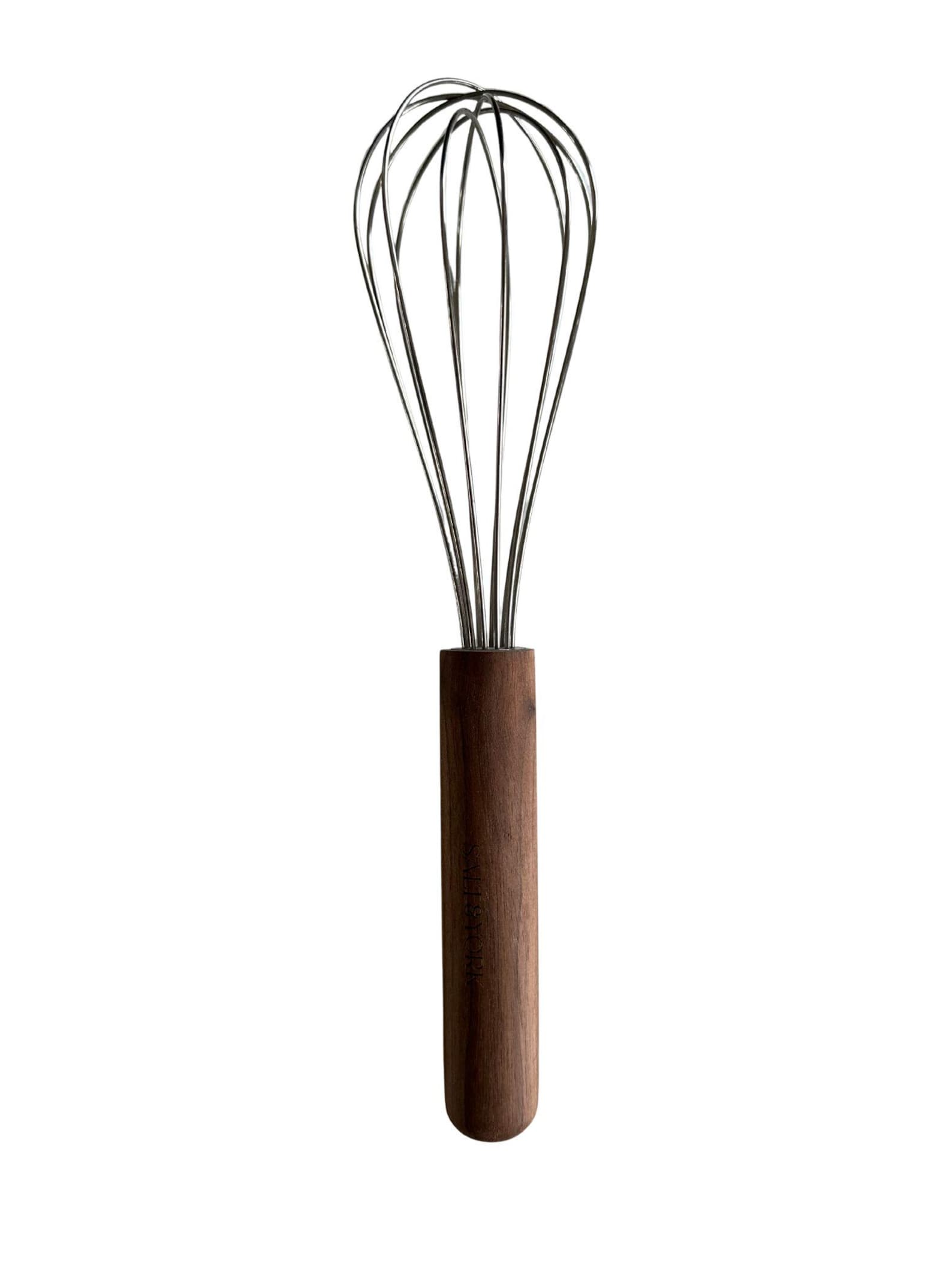 Walnut Wood Kitchen Utensil Set, Handcrafted Natural Cooking Tool, Nontoxic, Plastic-Free, Safe for Nonstick Cookware, Kitchen Wedding Gift - Whisk