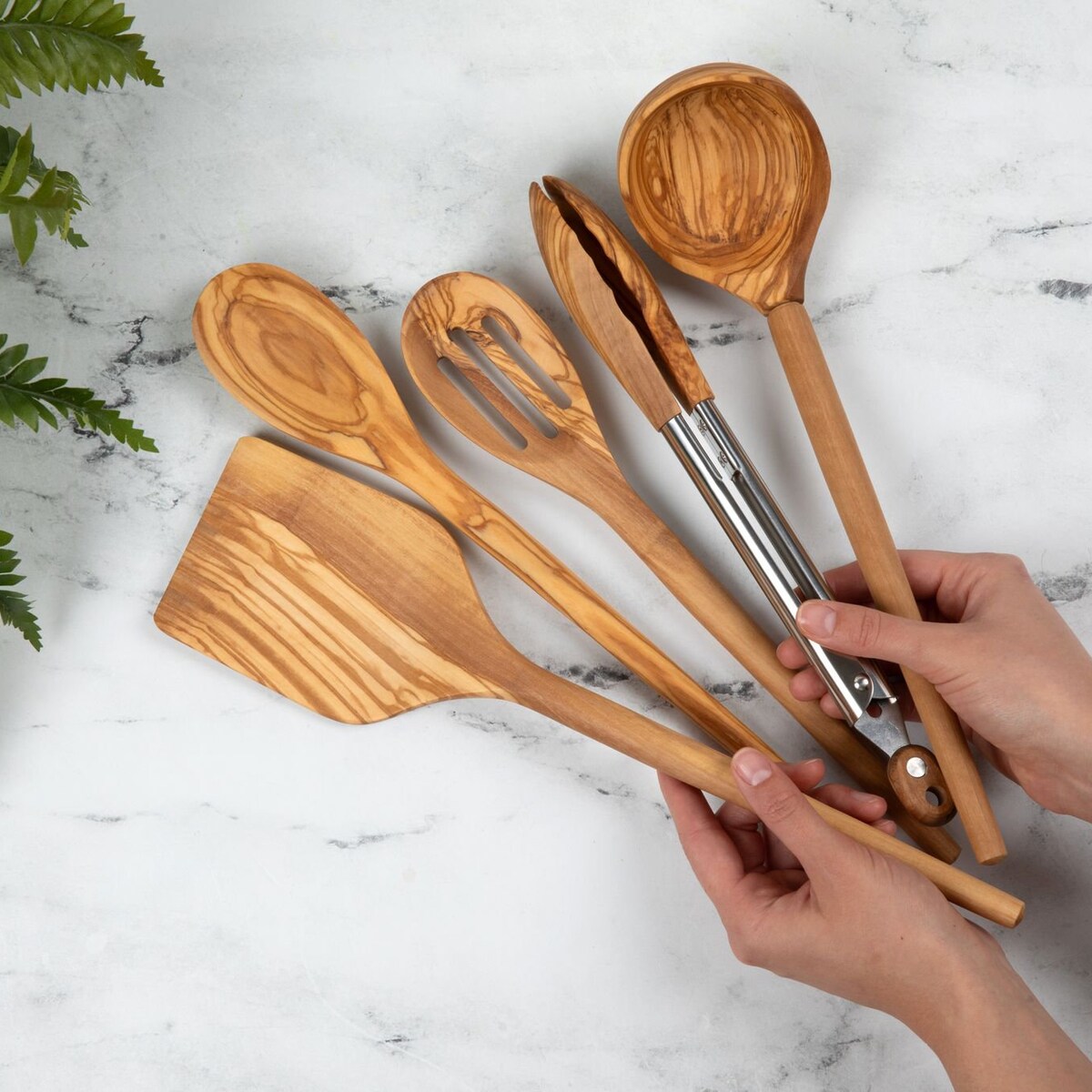 Olive Wood Utensils, Cooking Utensil Set, Wood Kitchen Tools, Wooden Ladle, Wood Cooking Spoon, Natural Kitchen Utensils, Wood Utensil Set - Etsy