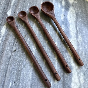 Similar spoons to these were seen on Food Network on Southern at Home with Damaris Phillips. Their 8 inch long handles are perfect for kitchen canisters and jars.