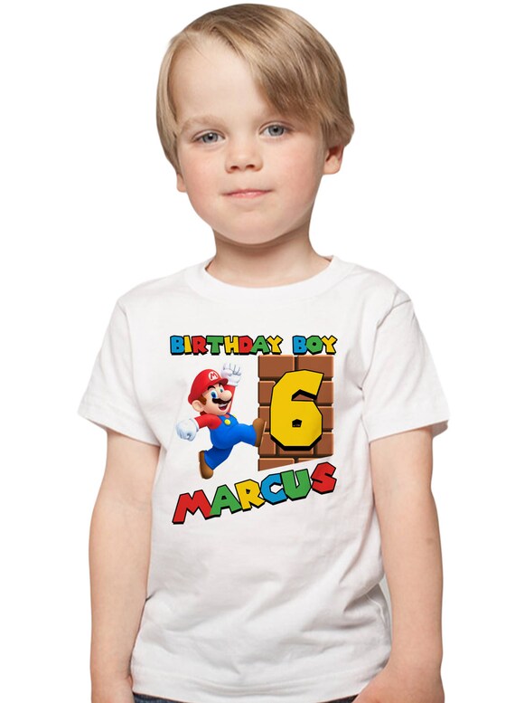 camisas para cumpleaños de mario bros