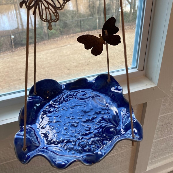 Ceramic Bird Feeder Etsy