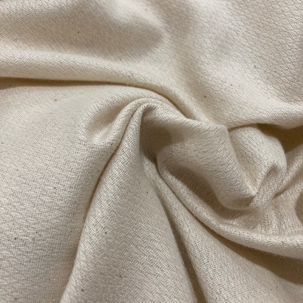 45" Unbleached Organic Birdseye Cotton Fabric By the Yard, Unpaper Towels, Diaper Fabric