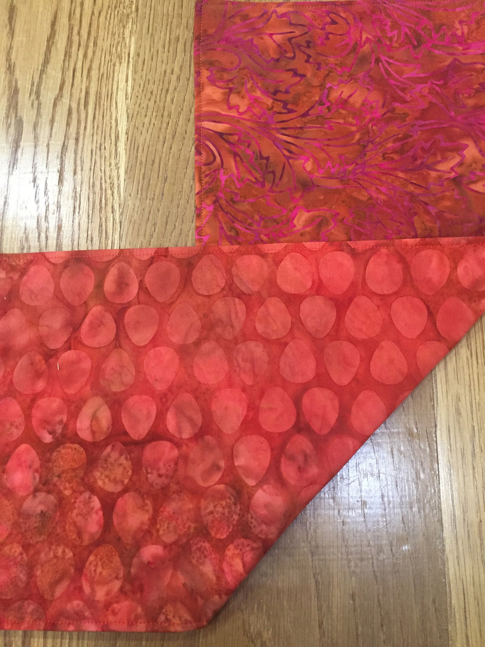 Toilet Tank Runner Toilet Tank Topper Rust and Pink Batik - Etsy