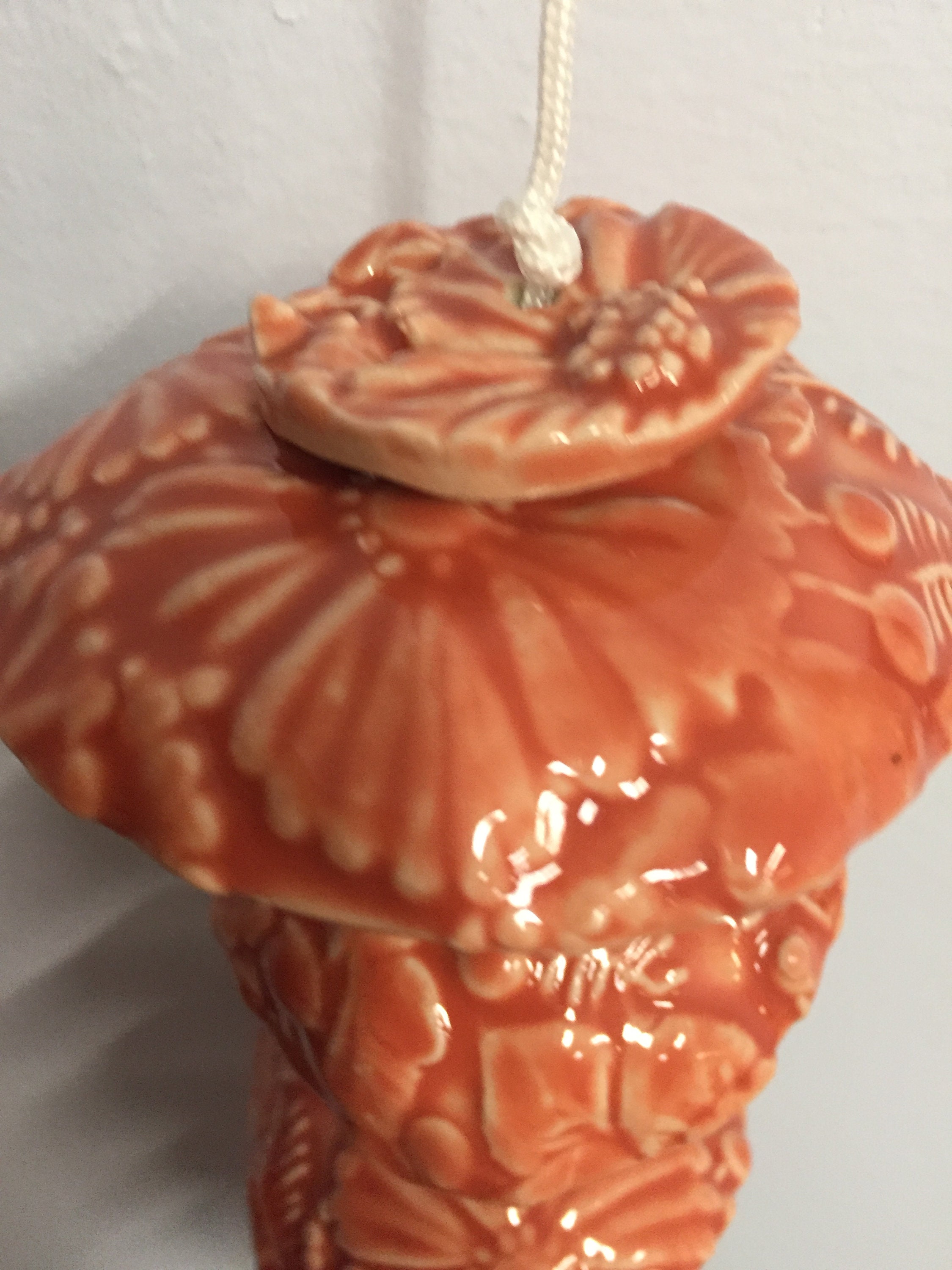 Wind Chime Coral With Flowers Wind Chime Ceramic Wind Etsy