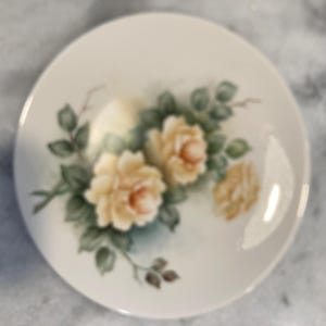 Vintage Yellow Rose Plate, Vintage Plate, Antique Plate, Yellow Roses