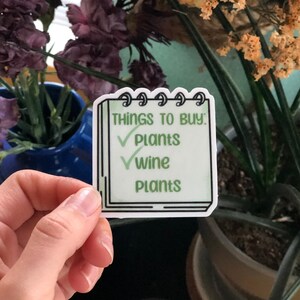 Planten Wijnplanten Sticker || Waterfles Sticker | Leuke Sticker | Cadeau voor | Laptop Sticker | MacBook Sticker | Hydrofles Sticker