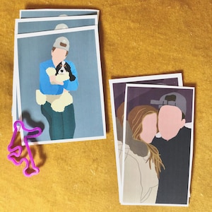 Personalisierter Aufkleber {Minimalist Faceless Portrait}