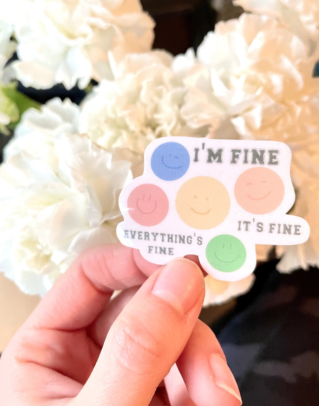 It's Fine Sticker Water Bottle Sticker Cute Sticker Gift for Laptop