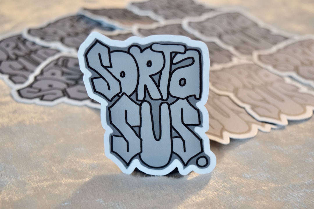 Sorta Sus Sticker || Water Bottle Sticker | Cute Sticker | Gift for ...