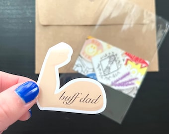 Funny Buff Dad Sticker | Fathers Day Gift