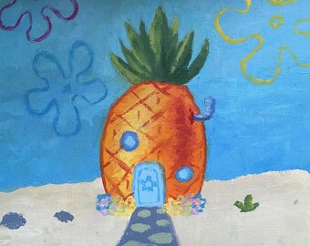 Spongebob painting | Etsy