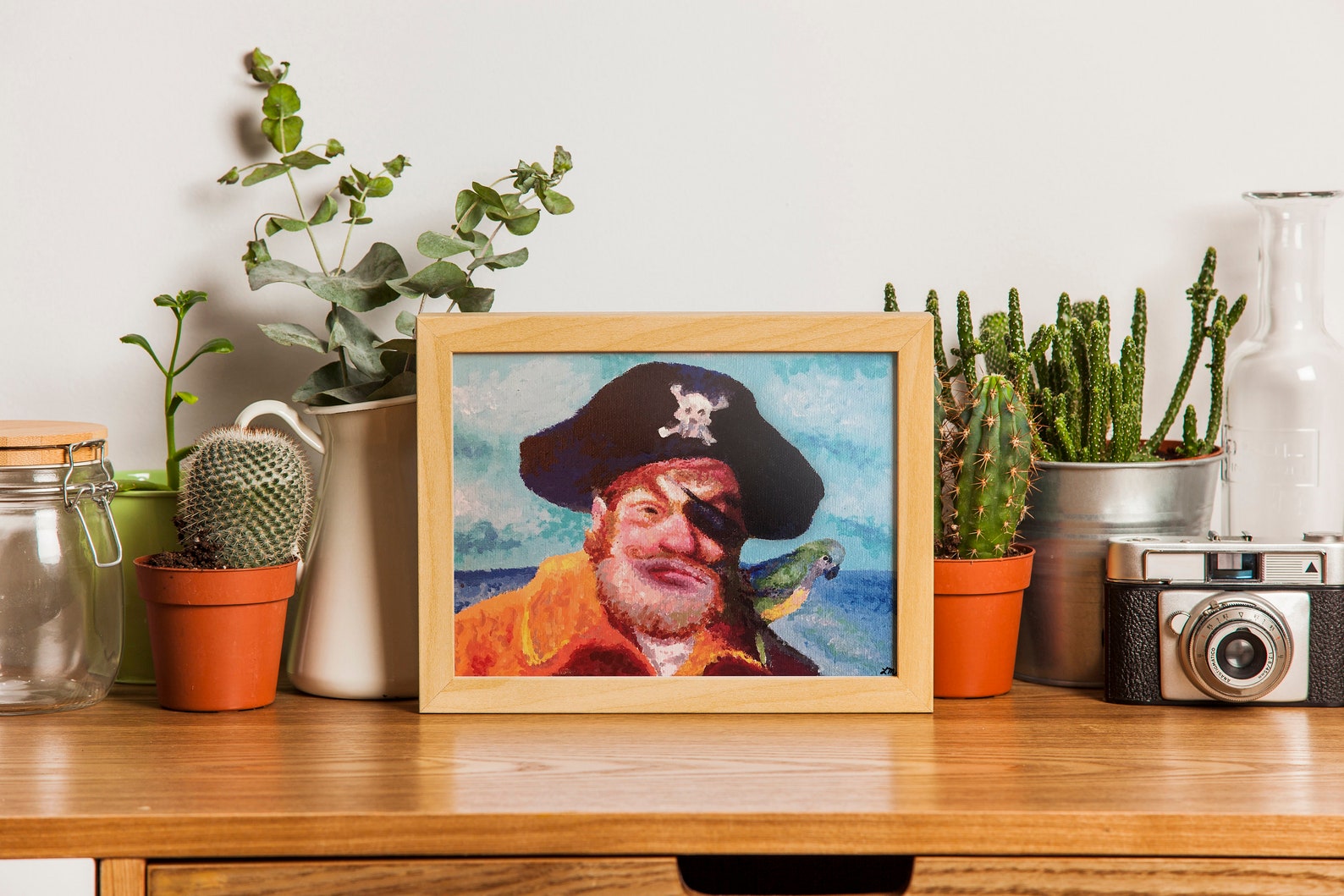 Spongebob Squarepants Pirate Painting PRINT | Etsy