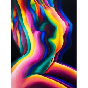 Colorful Female Figure Painting PRINT