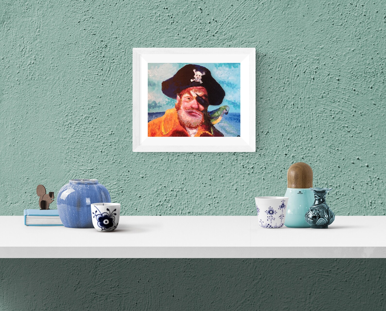 Spongebob Squarepants Pirate Painting PRINT | Etsy