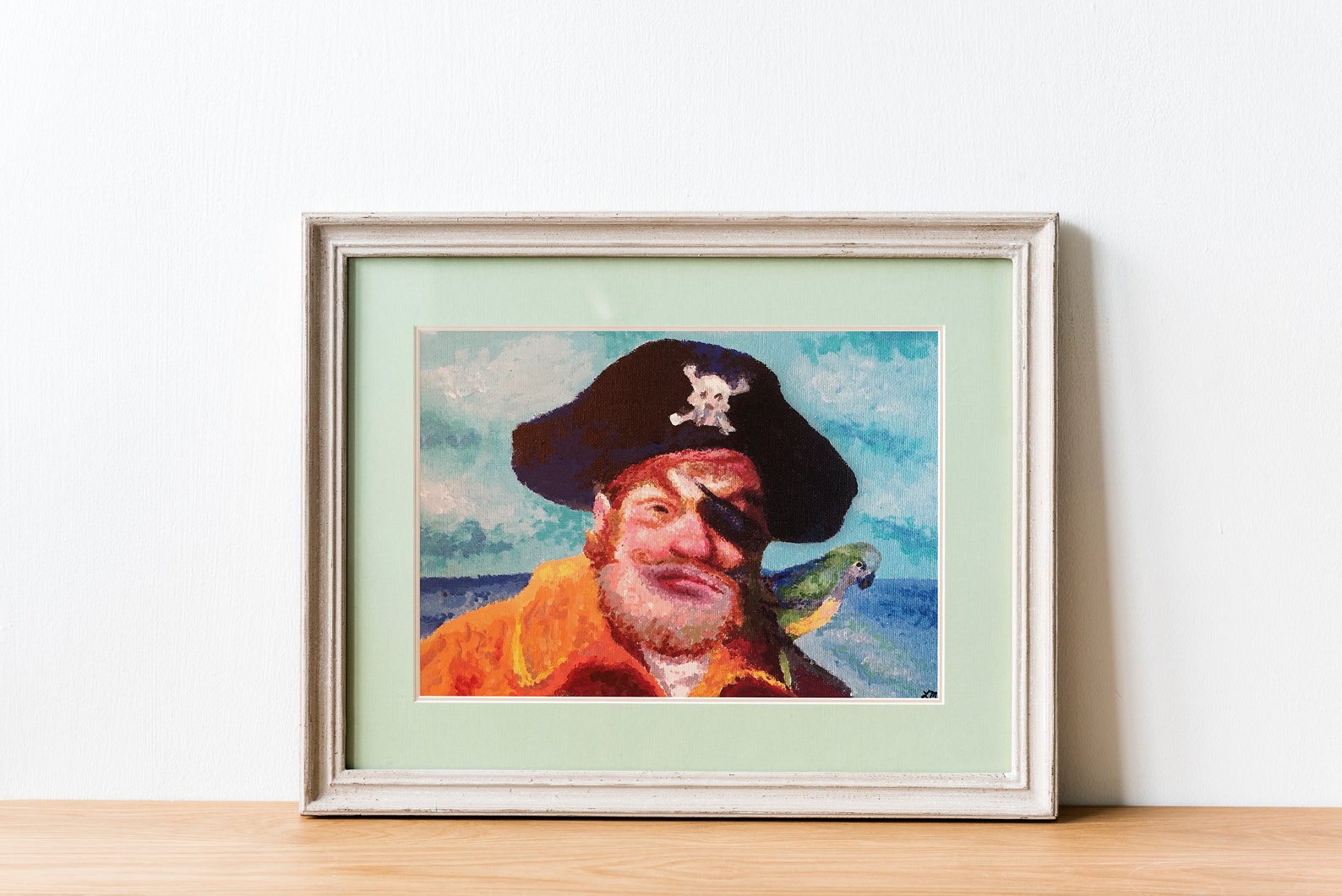 Spongebob Squarepants Pirate Painting PRINT | Etsy