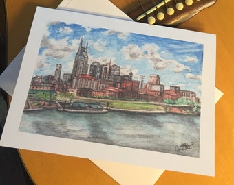 Karta Nashville Skyline
