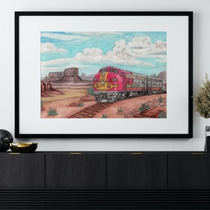 Santa Fe Print, Digital Download, PDF, Wall Art
