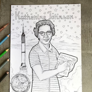 Katherine Johnson Coloring Page