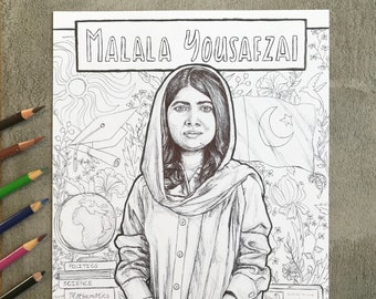 Malala Yousafzai Coloring Page