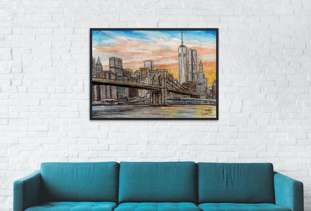 New York City Skyline Print, NYC, Digital Download, PDF, Wall Art - Etsy