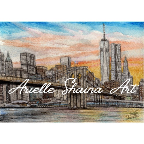 New York City Skyline Print NYC Digital Download PDF Wall - Etsy
