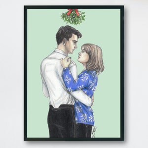 Mistletoe Print, Digital Download, PDF, Wall Art