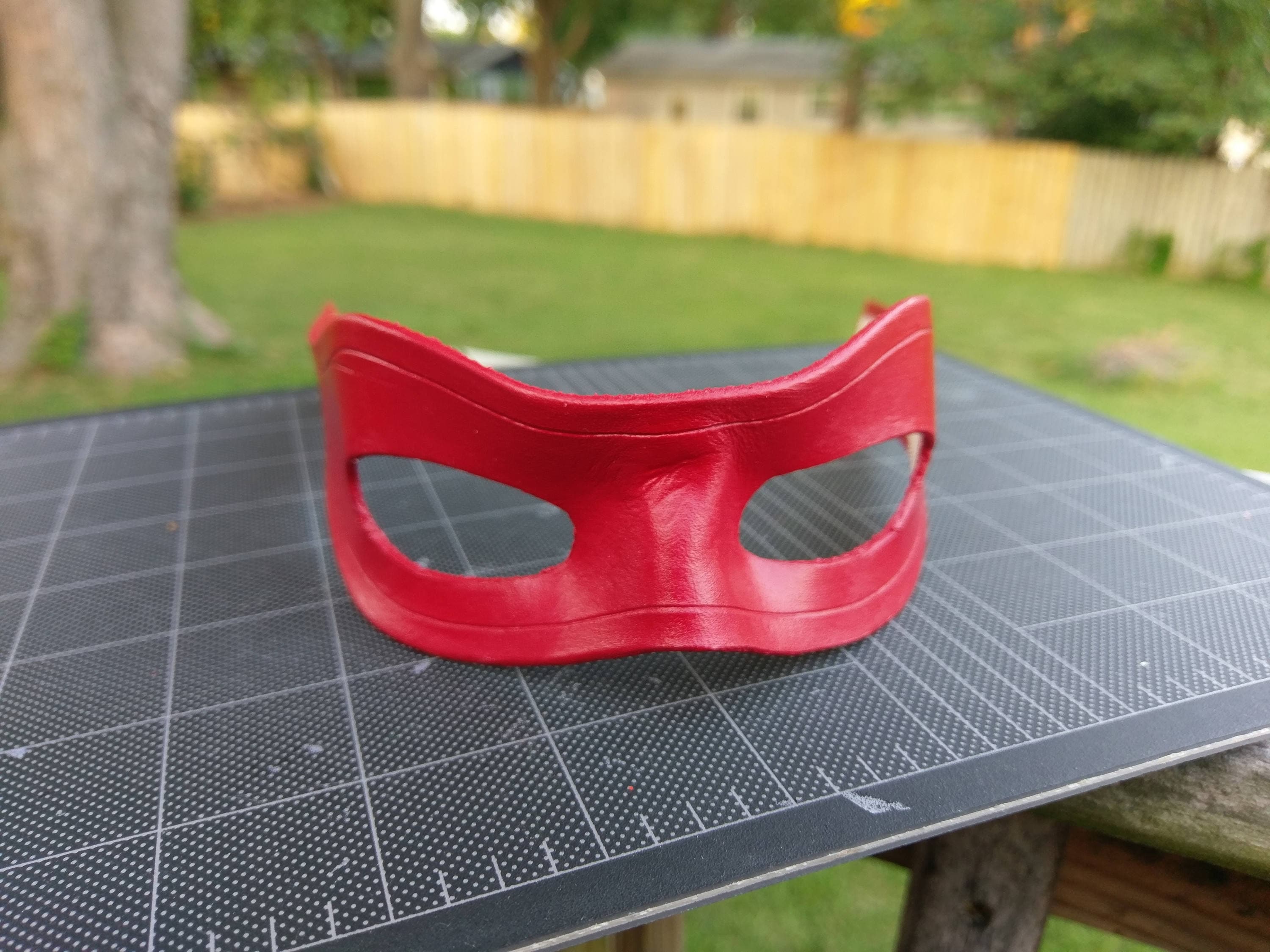Arsenal Inspired Leather Mask W/strap - Etsy