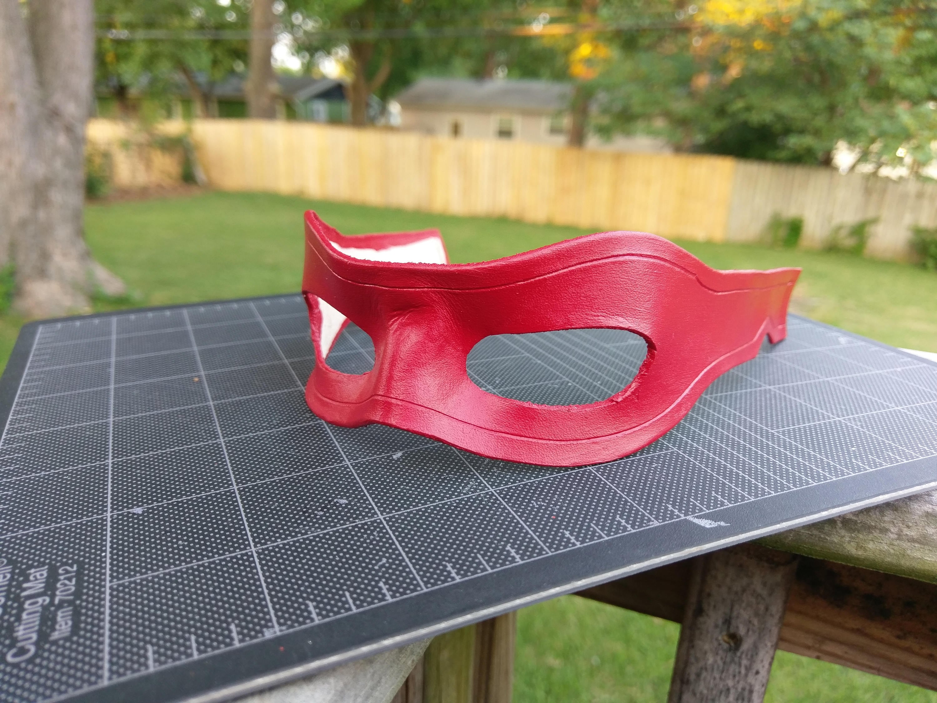 Arsenal Inspired Leather Mask W/strap - Etsy