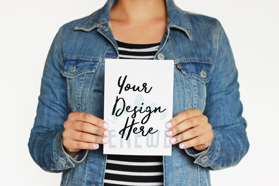 Art Print Mockup Digital Download Girl Holding Print Art Print Mockup Digital Download Girl Holding Print