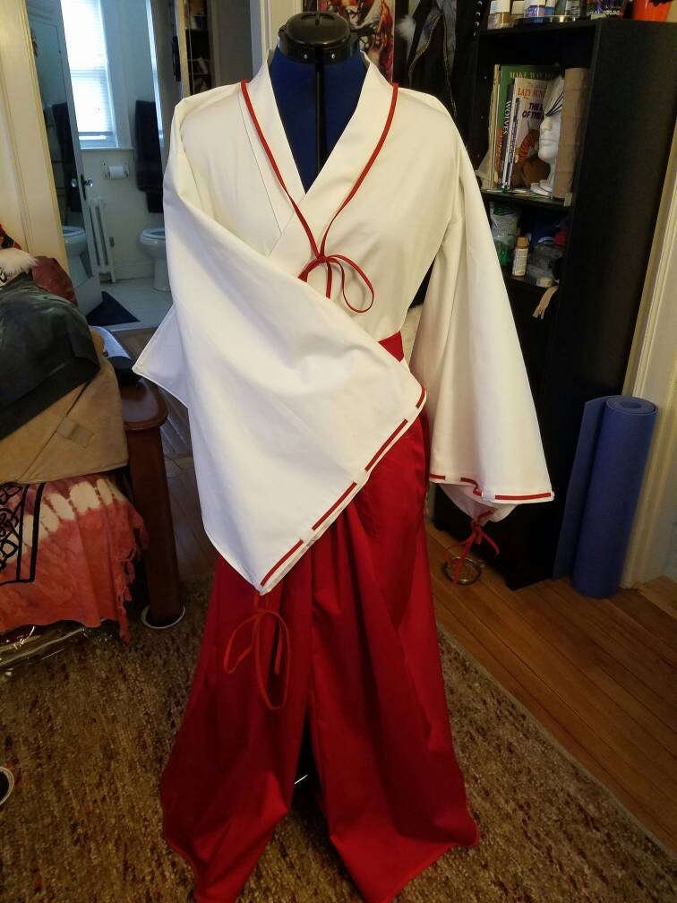 Shrine Maiden Miko kimono and Hakama Pants Etsy UK