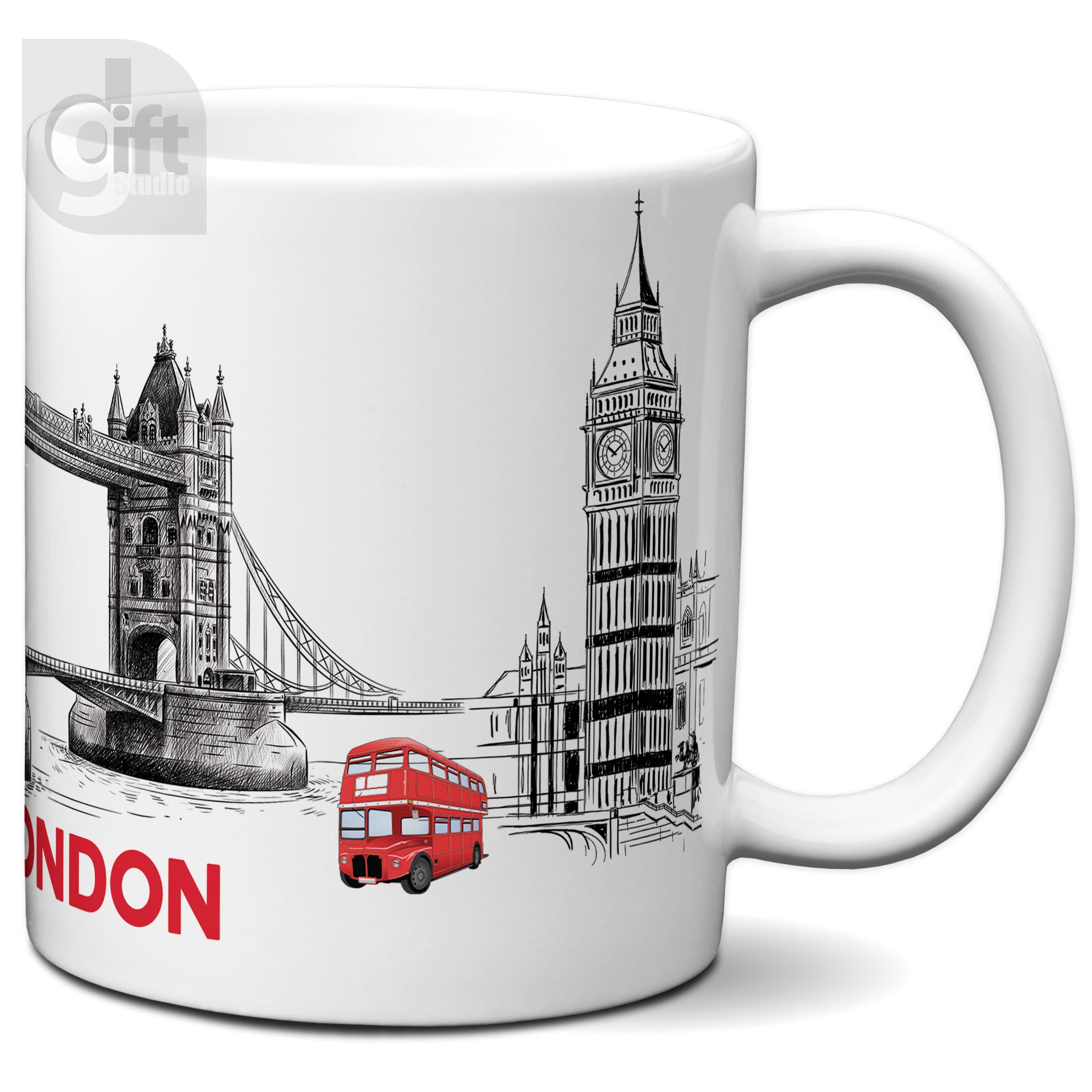 London With Love I Love London Mug London Bridge Print Etsy UK