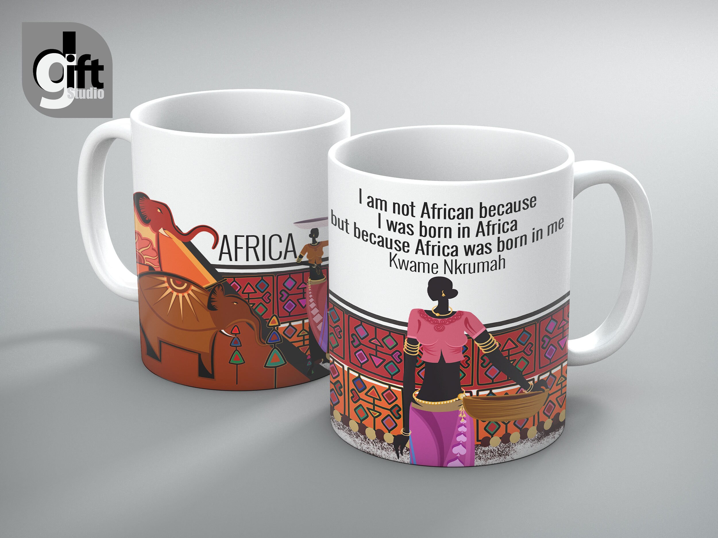 African Gift Mug African Proverb African Art African Print Etsy