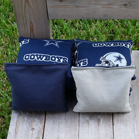 Set Of 8 Texas Longhorns Dallas Cowboys Cornhole Bean Bags Free Shipping 